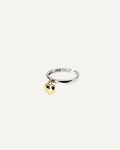Amelia Two-Tone Adjustable Heart Charm Ring