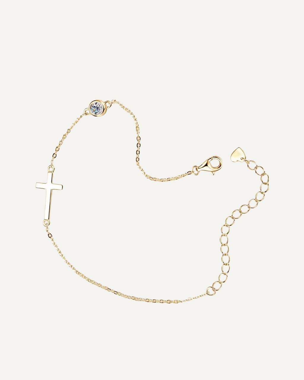 Grace Moissanite Cross Bracelet