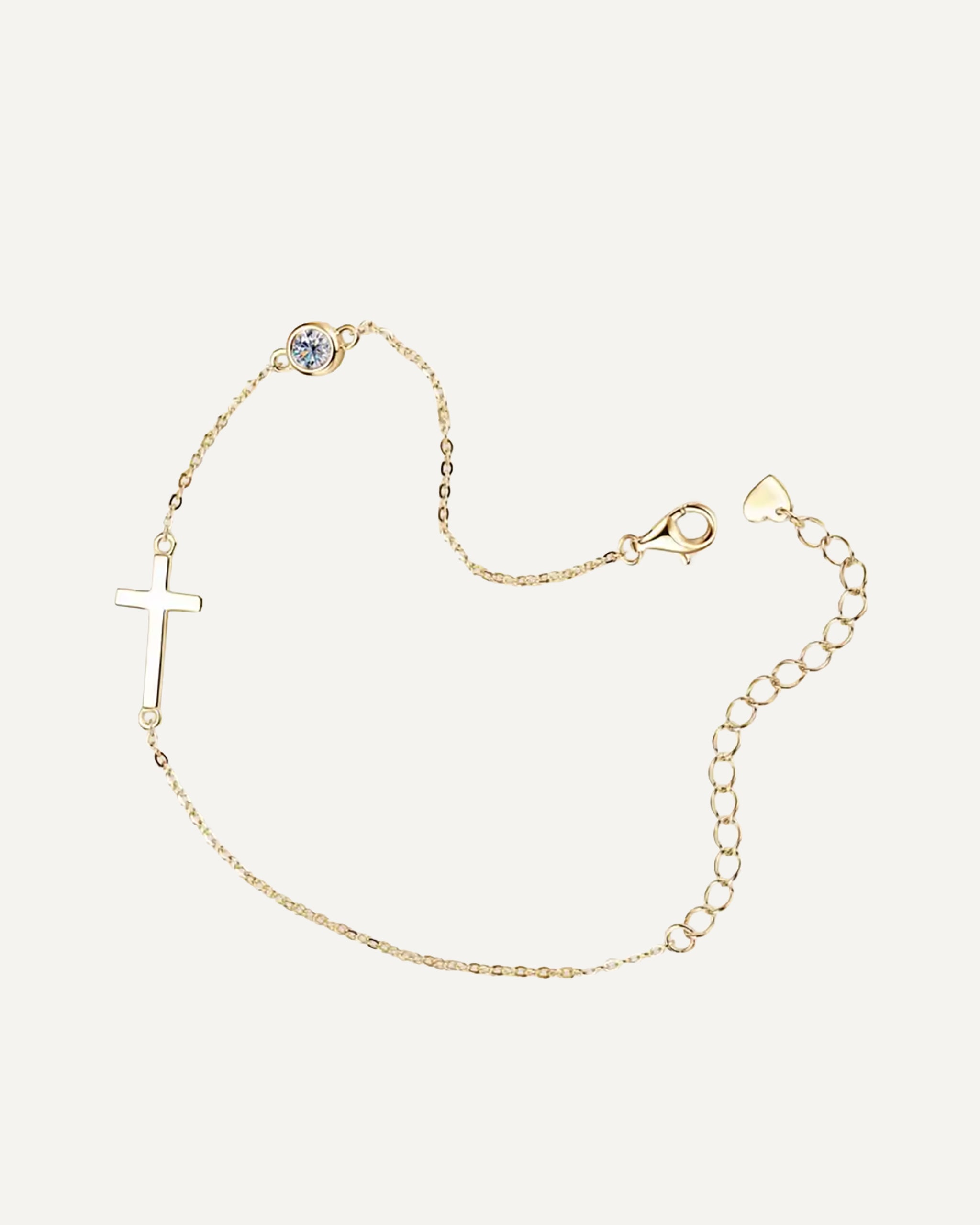 Grace Moissanite Cross Bracelet