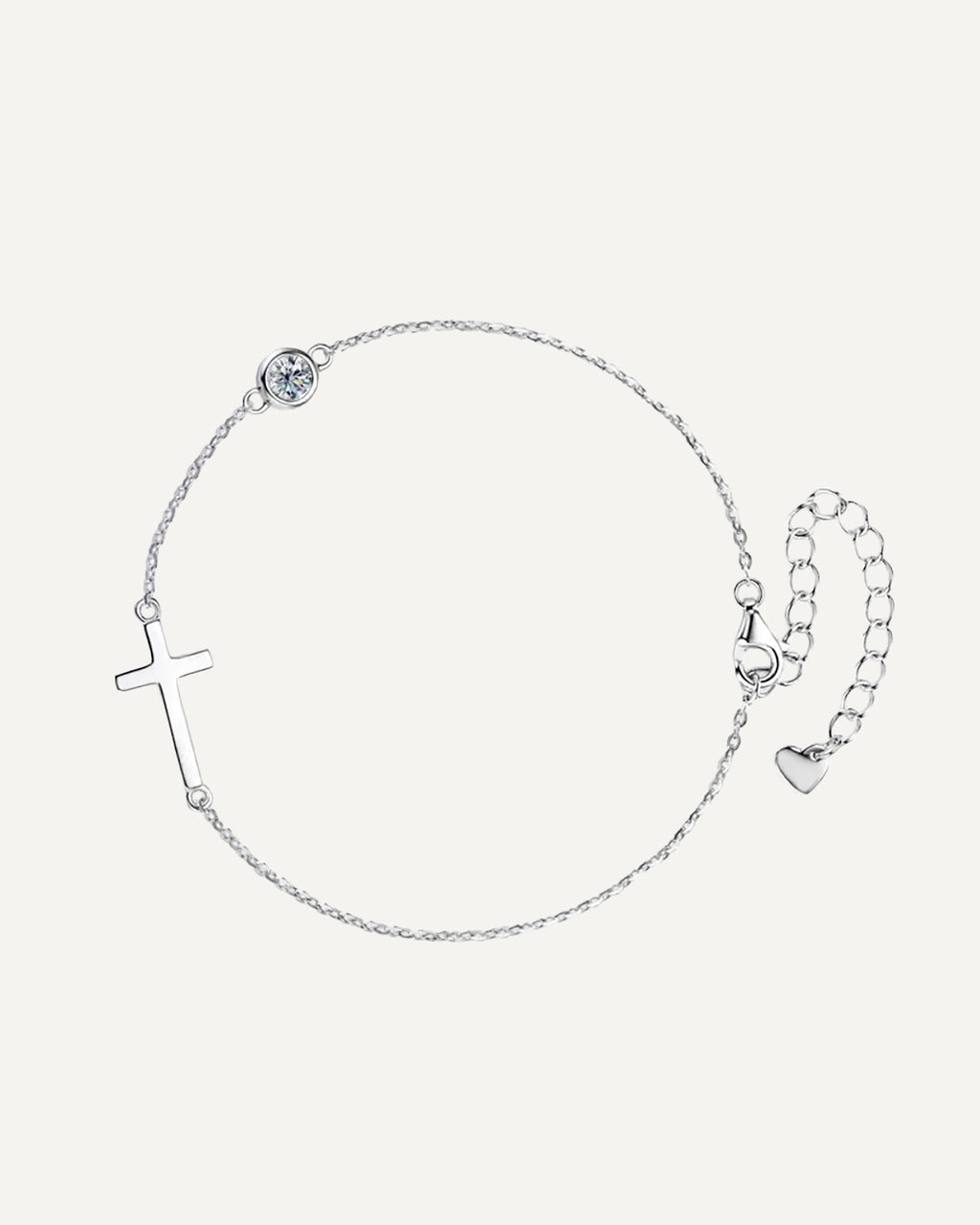 Grace Moissanite Cross Bracelet
