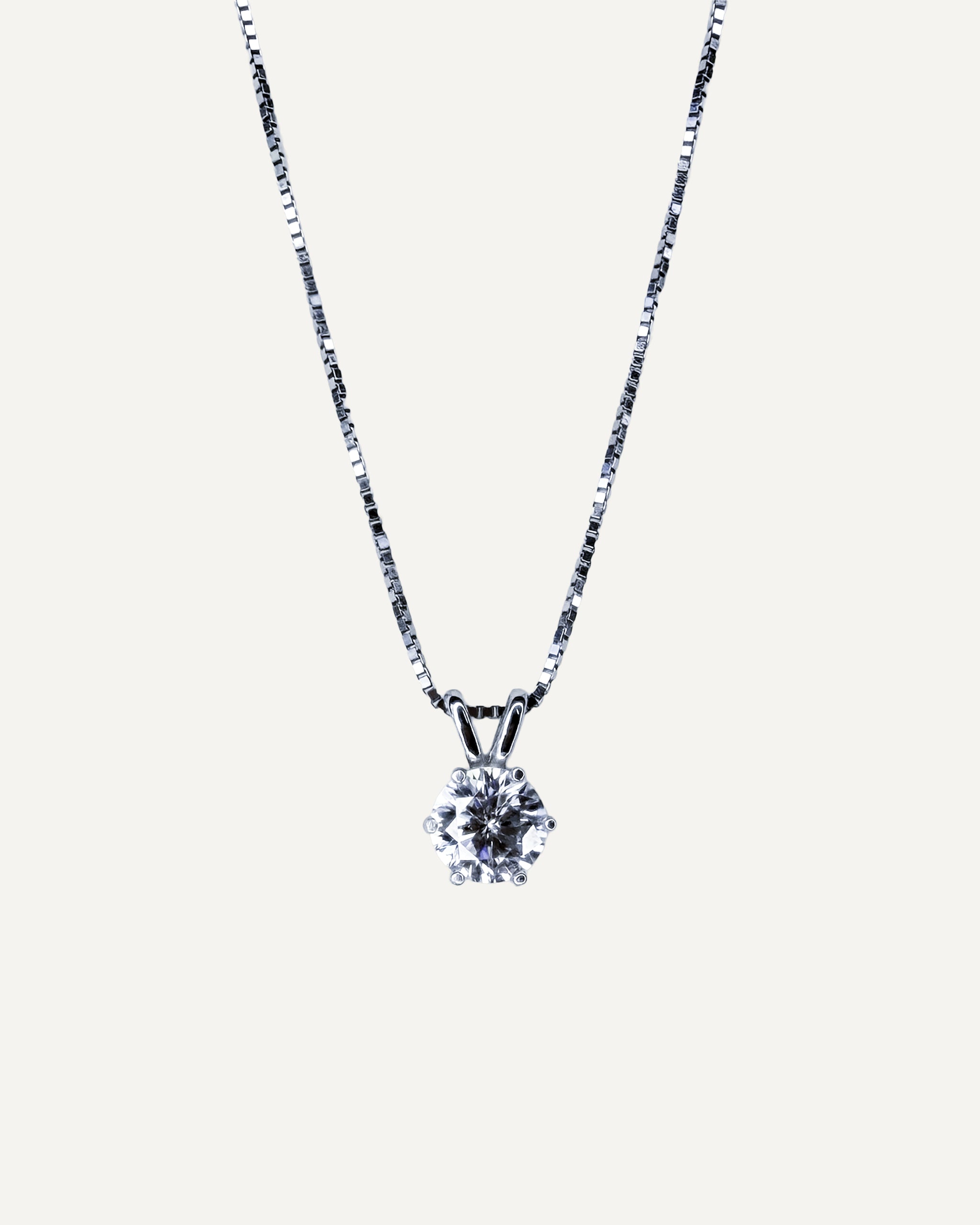 Julia Moissanite Solitaire Pendant Necklace