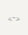 Anillo Laura de moissanita con banda abierta