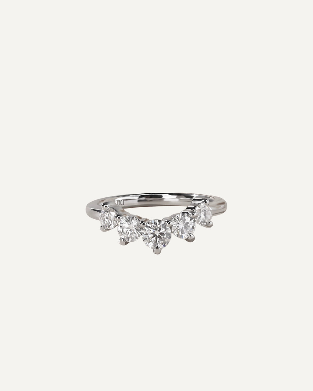 Mila Moissanite Five-Stone Half Eternity Ring