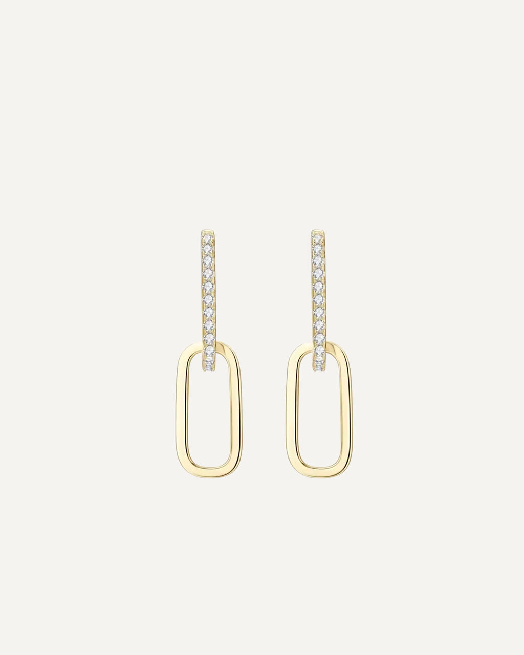 Nina Moissanite Link Drop Earrings
