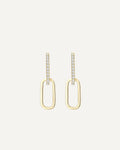 Nina Moissanite Link Drop Earrings