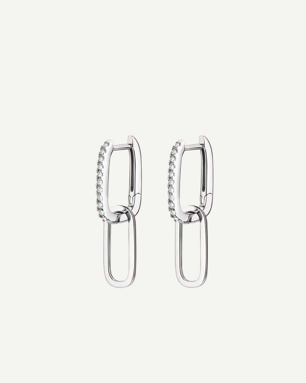 Nina Moissanite Link Drop Earrings