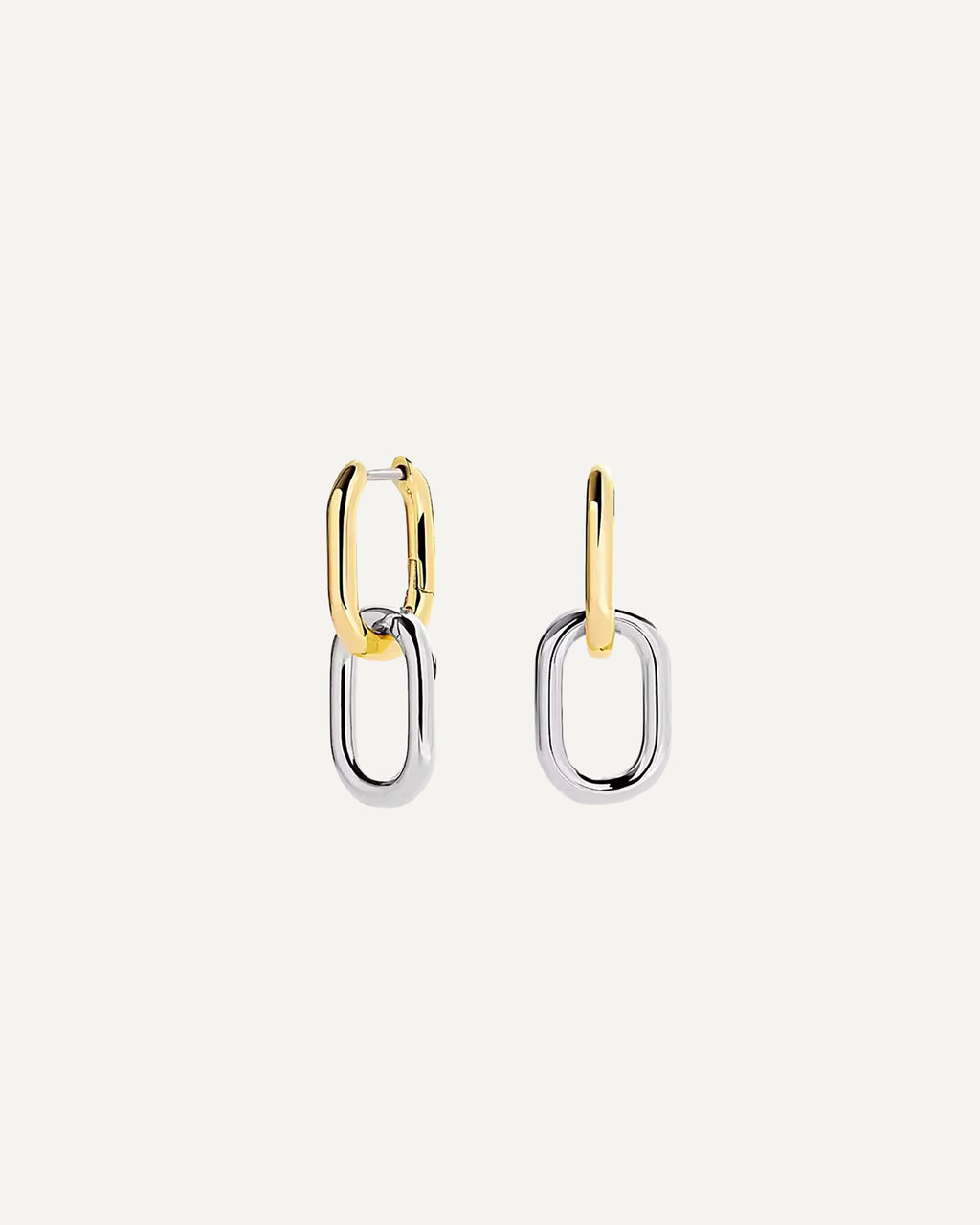 Octavia Two-Tone Link Drop Earrings